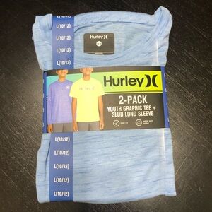 Hurley 2-Pack Youth Graphic Tee + Slub Long Sleeve Shirt